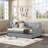 Twin Size Upholstered Daybed with Trundle,Sturdy Wood Bedframe w/ Bedframe Tufted Button-724463098-724463096