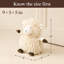 Butoir de porte décoratif en mouton, 2,3 lb, écru