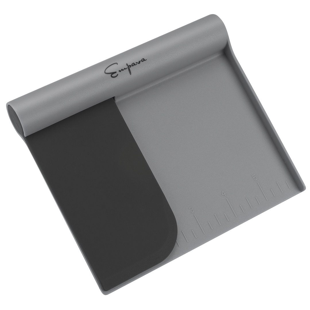 Empava 2-in-1 Pro Pastry Dough Scraper & Chopper PP Material, Measuring Scale & Silicone Cleaner Multipurpose - Cake, Pizza Cutter - Pastry Bread Separator Scale Knife Empava