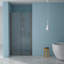 Porte de douche pliante sans cadre avec verre trempé l 32 po x H 72 po-111950589