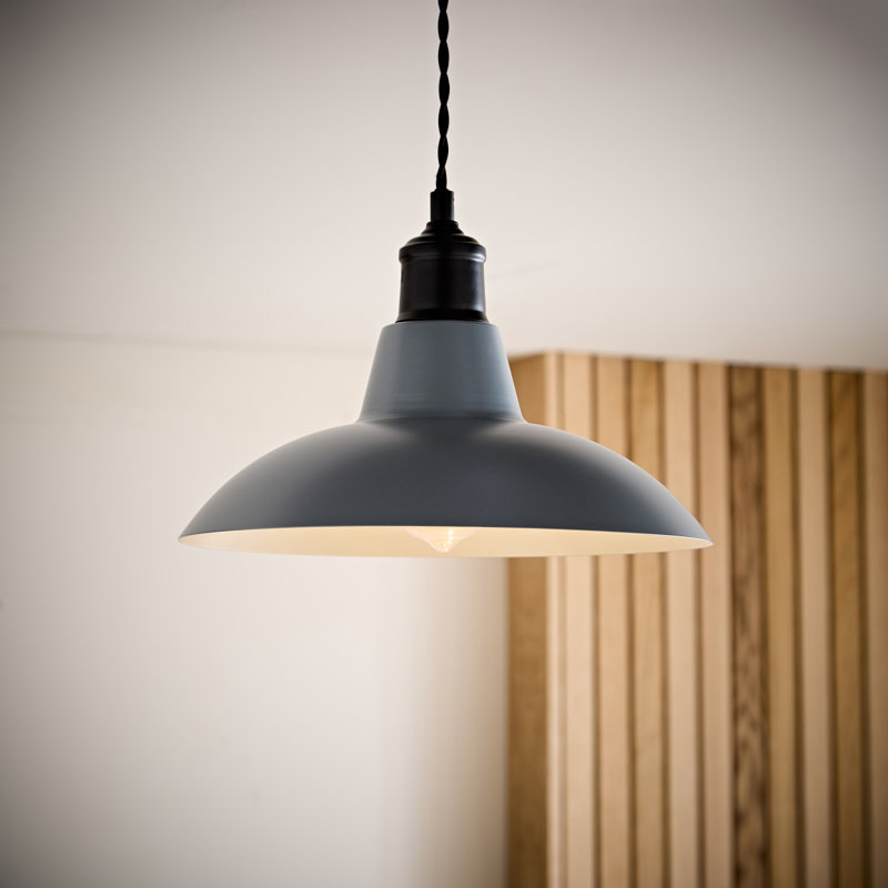 12.2cm H Metal Bowl Pendant Shade ( Screw On ), Silver