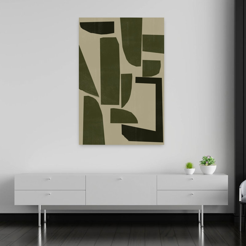 Ombres abstraites, art mural contemporain audacieux, H 60 po x l 40 po