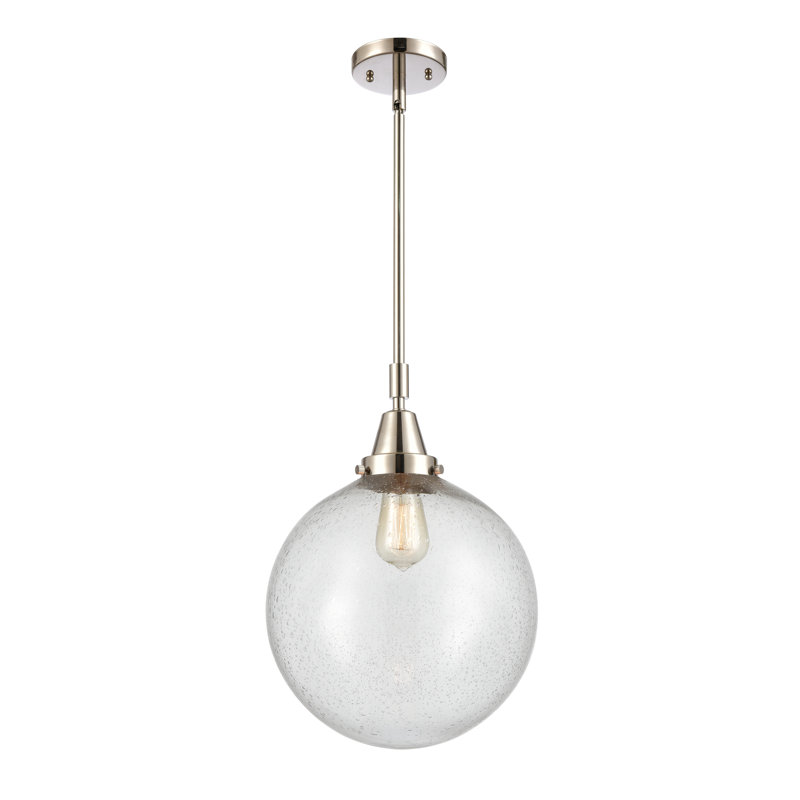 Luminaire suspendu à 1 lumière Lorri, H 49,12 po x l 12 po x P 12 po, Ampoule non incluse, Nickel poli
