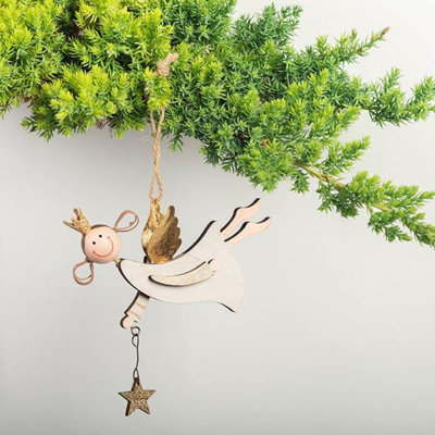 Ornement en bois ange