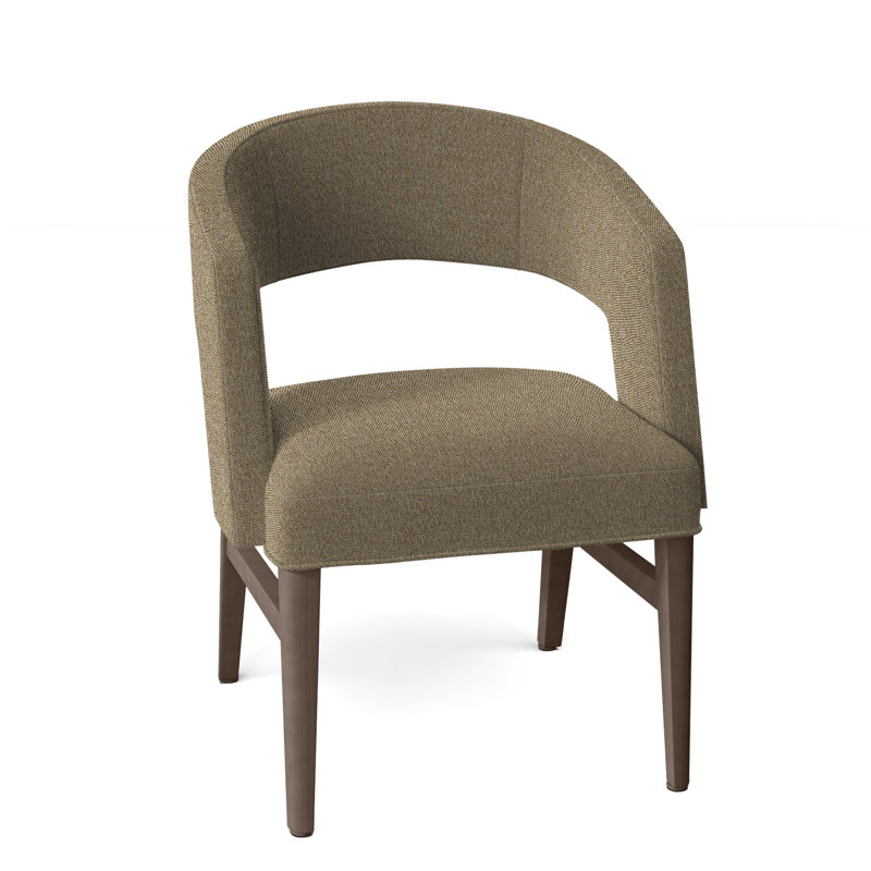 Chaise avec accoudoirs Bryant, Amande chamois, 9508 noisette