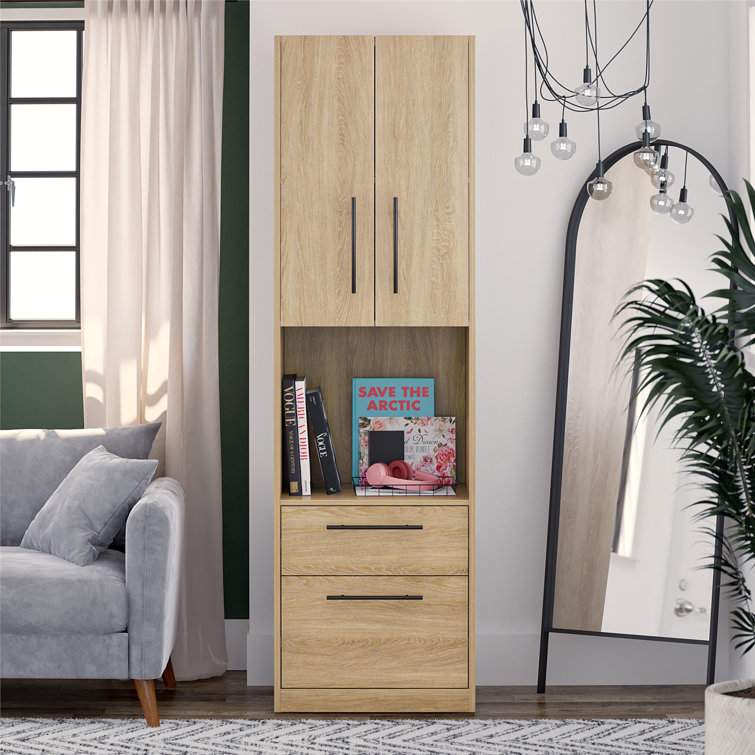 Holly Hills 2-Drawer Cabinet with Open and Closed Storage