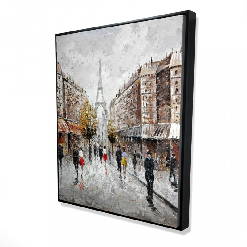 «Paris Busy Street» sur toile, H 60 po x l 48 po