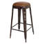 Lubbock Upholstered Counter Stool with Metal Frame