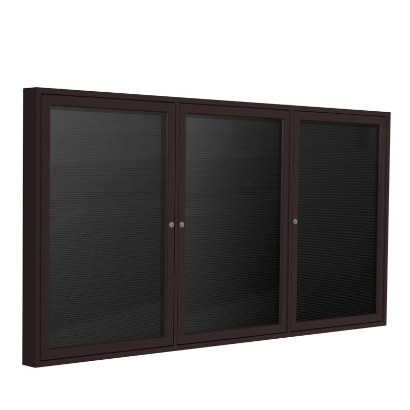 Plaque d’armoire fermée, Noir, H 48 po x l 96 po x P 2,25 po, Bronze