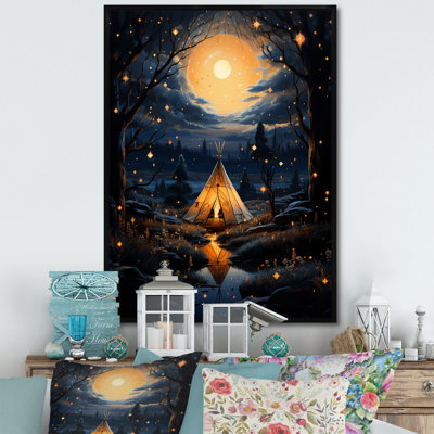 «Blue Native Tipi Celestial Connections II», reproduction sur toile