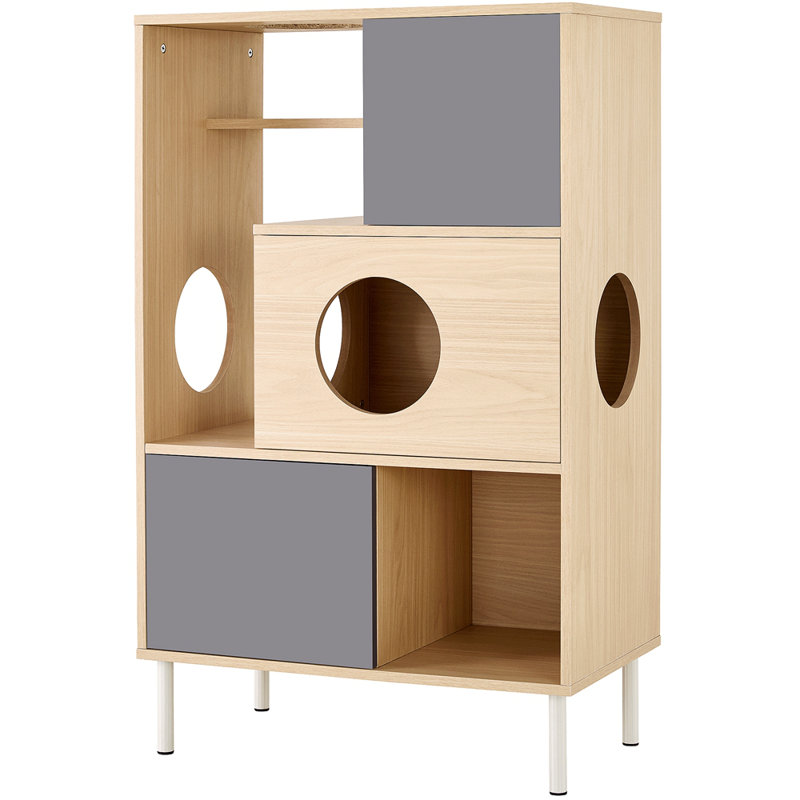 Étagère pour arbre à chat avec bibliothèque