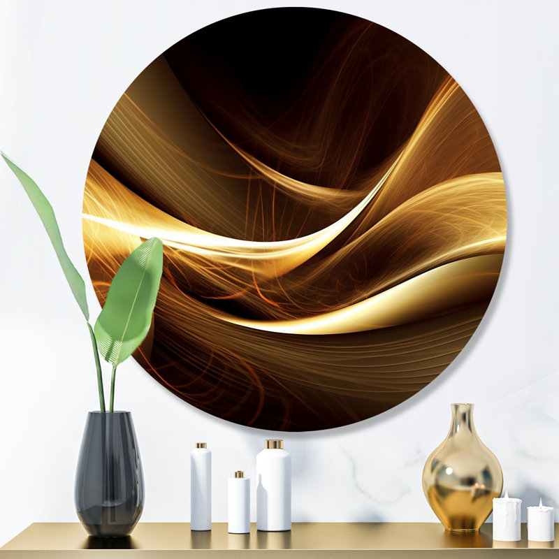 Canapé Serenada Gold Elegant Modern I - Décoration murale Modern Waves, H 23 po x l 23 po x P 1 po