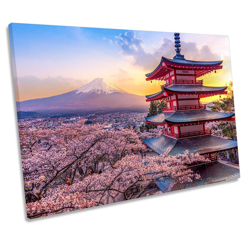 Fujiyoshida Japan Blossom - Wrapped Canvas Print, 81.3cm H x 121.9cm W 