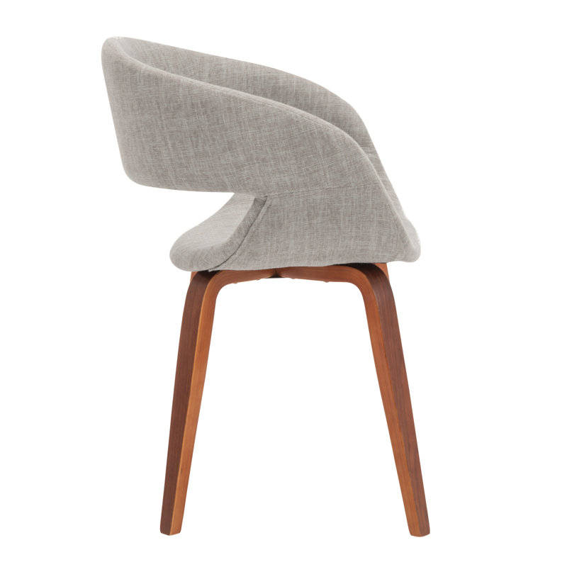 Cachan Fabric Dining Chair with Beechwood Legs, Grey