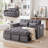 55.1-Inch Convertible Sofa Bed-2076448066