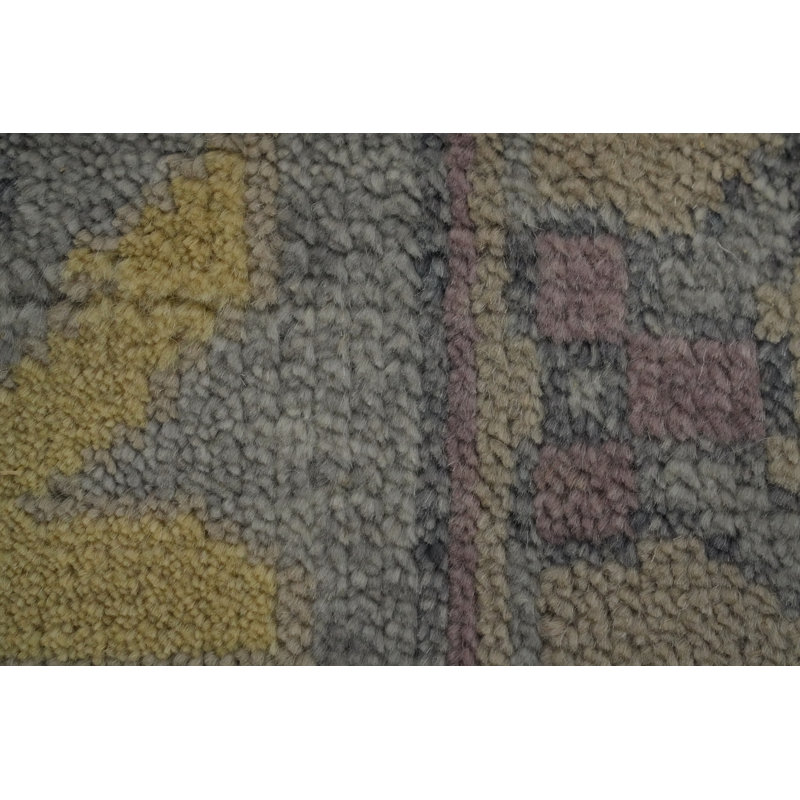 Grand tapis indien en laine fait à la main de style transitionnel Oushak 10 x 14