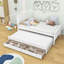 Lit plateforme simple en bois avec lit gigogne simple et tiroirs-798969270