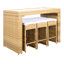 Ensemble repas pour 6 personnes en osier avec table rectangulaire Weisser-771099374-719427782
