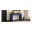 Table d'entrée avec design cannelé, console moderne avec rangement, plateau ovale et 2 tiroirs pour l'entrée et le salon (bleu marine)