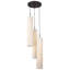 Luminaire suspendu d'intérieur en bronze antique à 6 lumières avec abat-jour cylindrique en acrylique blanc Jannon-11801832-11801831