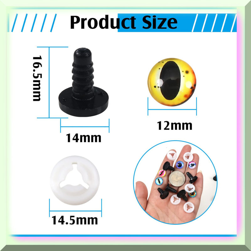 25 Pairs Assorted Safety Eyes for Crafts