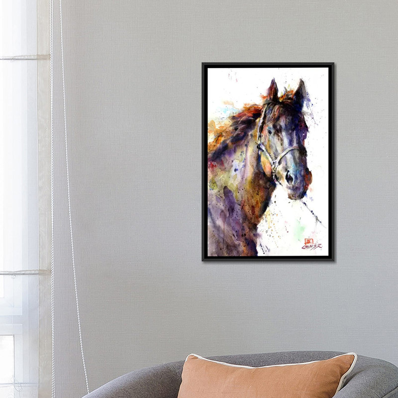 « pamrapo », peinture sur toile, H 26 po x l 18 po x P 1,5 po, Toile encadrée noire, Pas de tapis