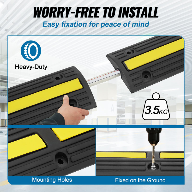 VEVOR Rubber 39.37'' L Threshold Ramp