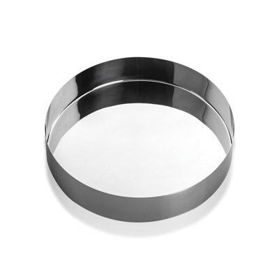 Centre de table rond en acier inoxydable