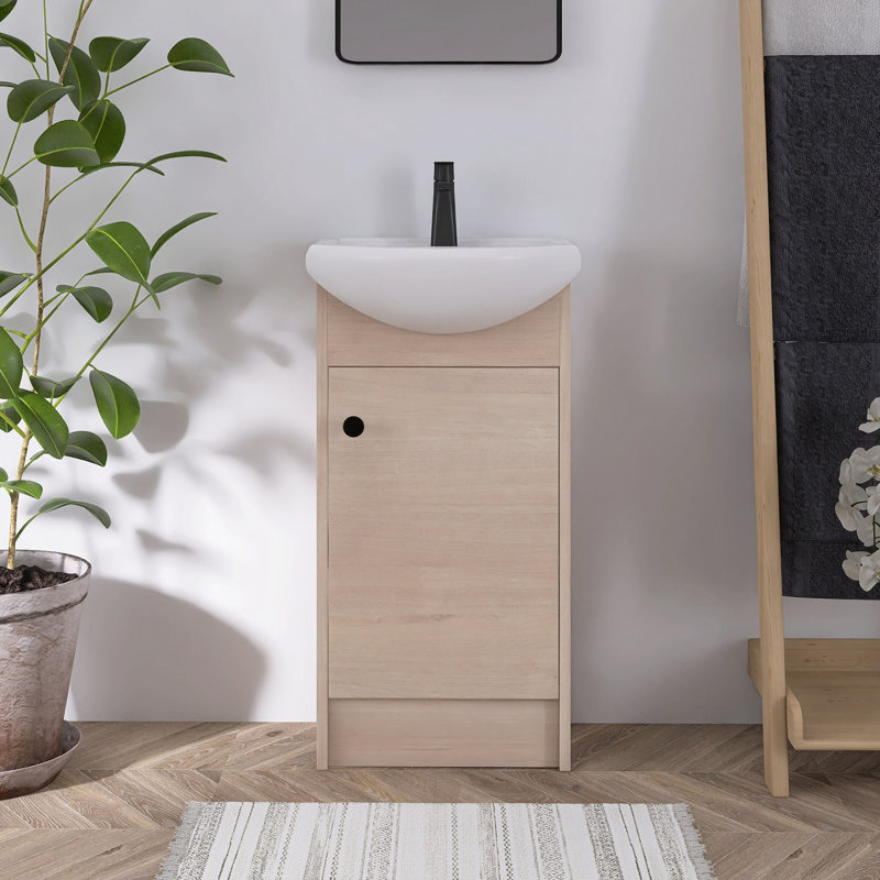 Torkelson 18.17'' Single Bathroom Vanity with Ceramic Top
