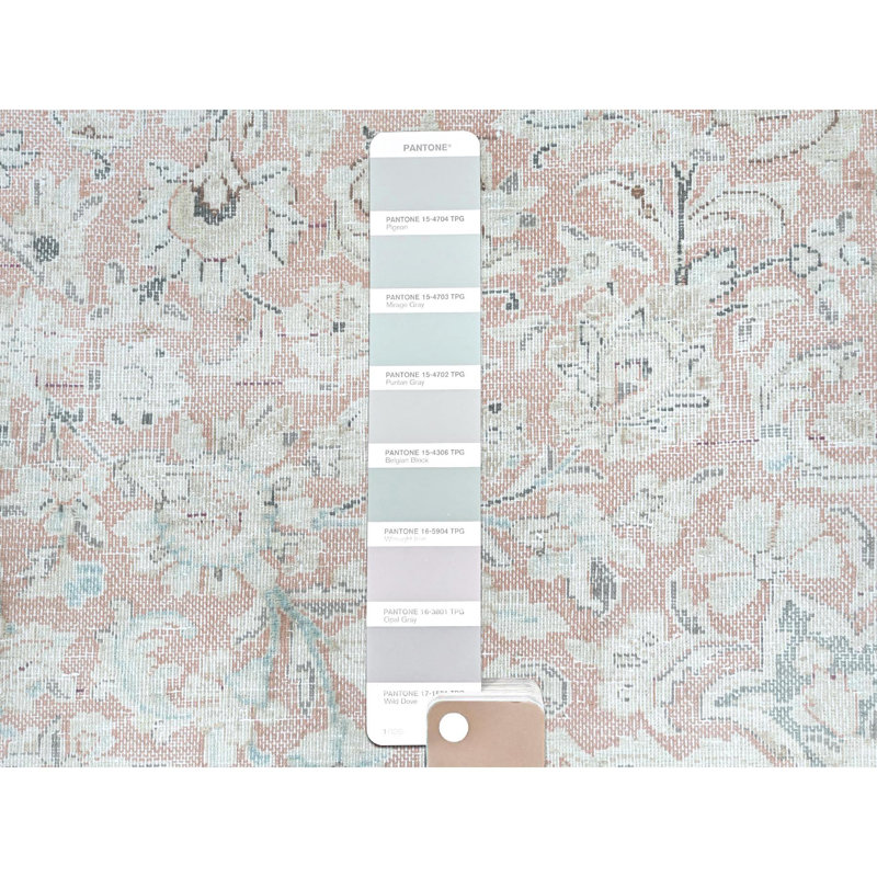 Tapis ivoire noué à la main 9 pi 8 po x 12 pi 10 po Katie-Lea