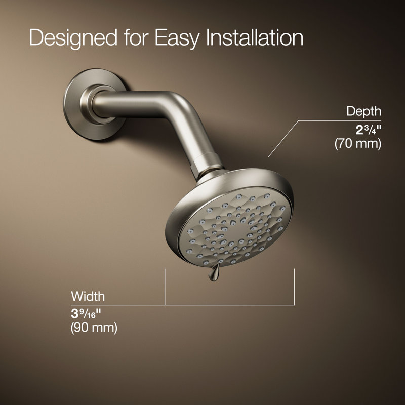Awaken B90 Three-Function Showerhead 2.5 Gpm, Vibrant Brushed Nickel