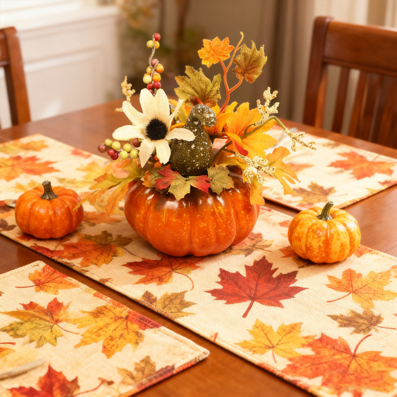 Décoration de citrouille artificielle 1PC, citrouille de texture réaliste sans plis, convient à l'Action de grâce, décoration de centre de table d'automne, décoration d'Halloween pour la maison