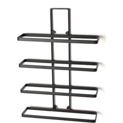 Elio 8 Bottle Wall Mounted Wine Bottle Rack in Black