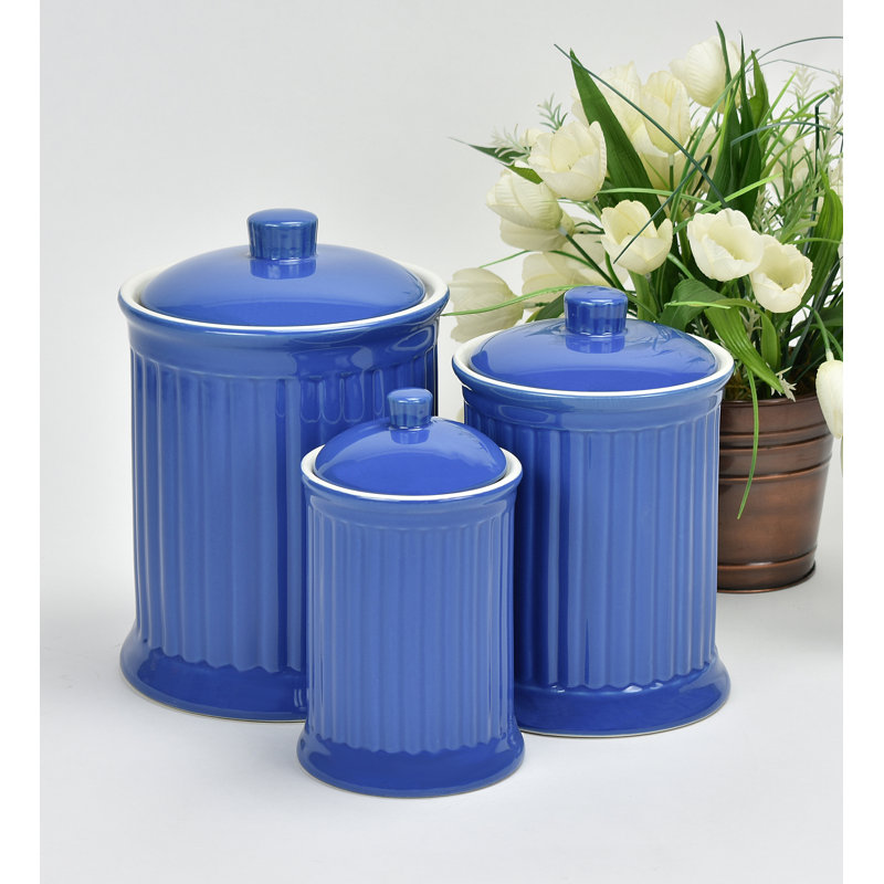 Ensemble de 3 pots Simsbury, Bleu