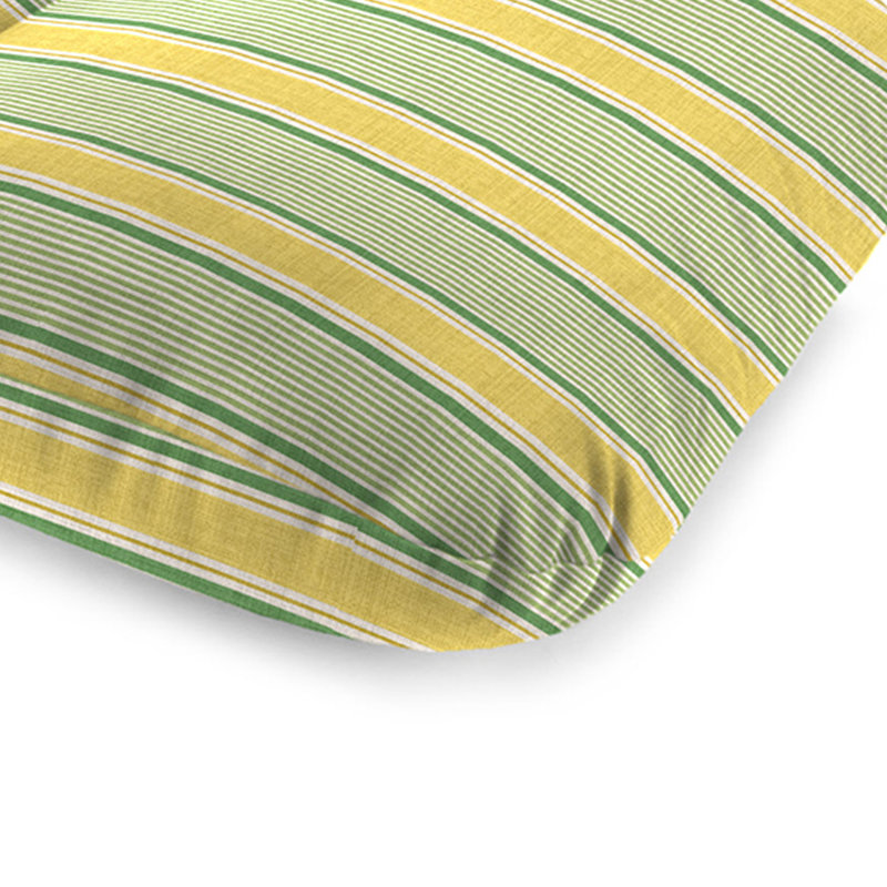 74" x 22" Outdoor Chaise Lounge Cushion with Ties and Loop, Corky Stripe Wheat