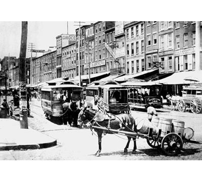 Chariot à chevaux avec barils, philadelphia, pa-reproduction de photo