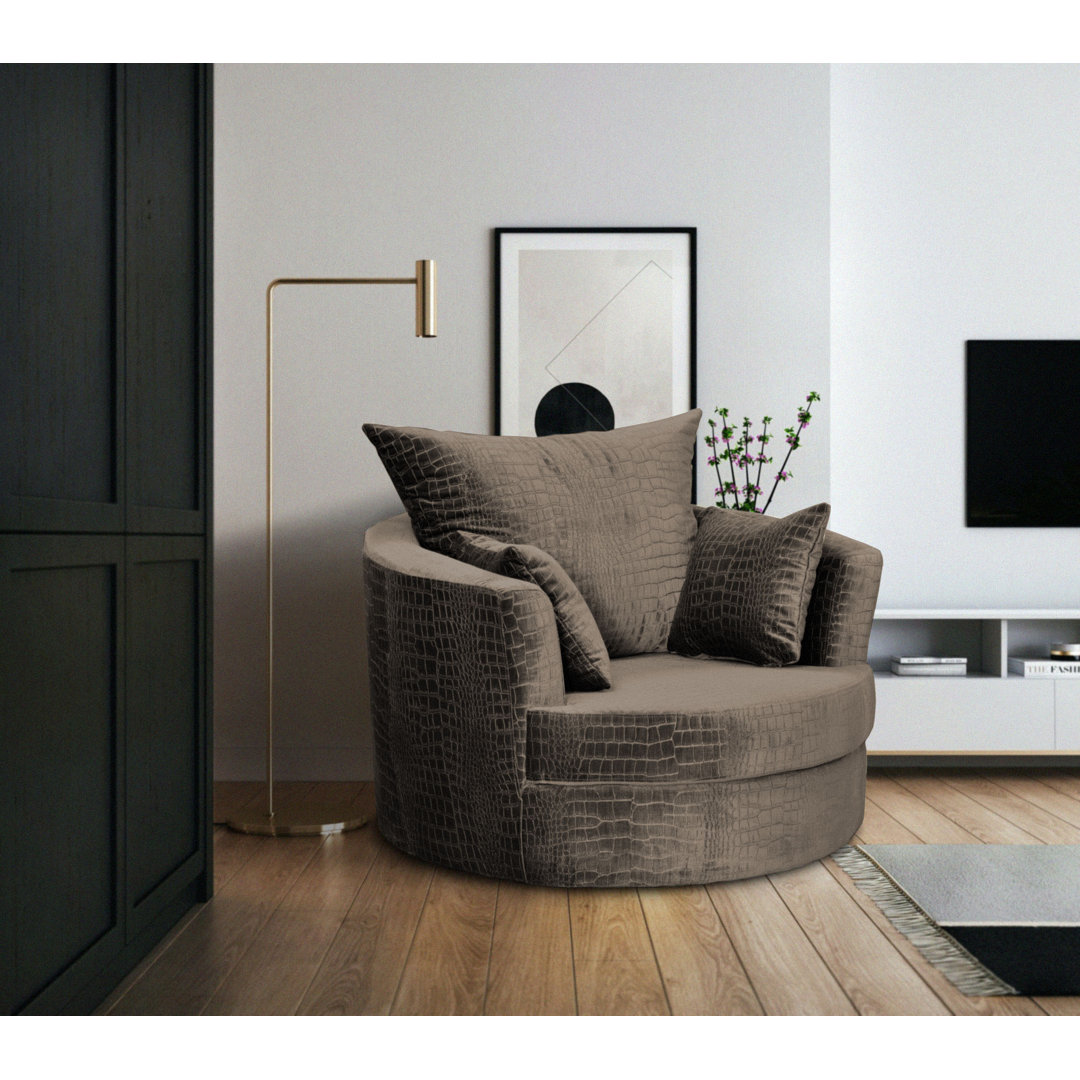Upholstered Swivel Armchair