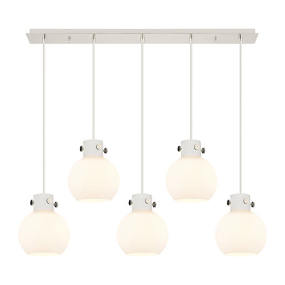 Luminaire suspendu sphère 5 lumières Amrith
