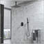 Système de douche à effet pluie de 16 pouces au plafond avec douchette-125774579