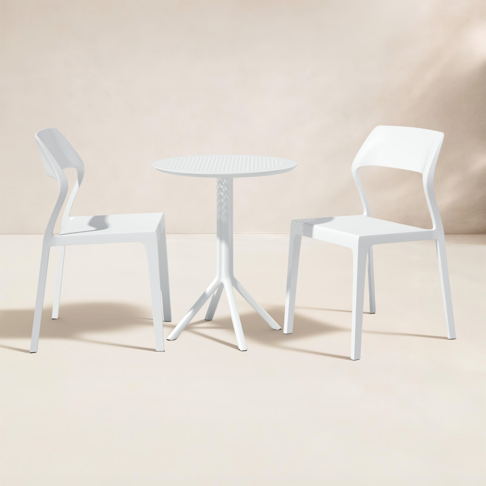Farrah 24" Patio Bistro Set, White