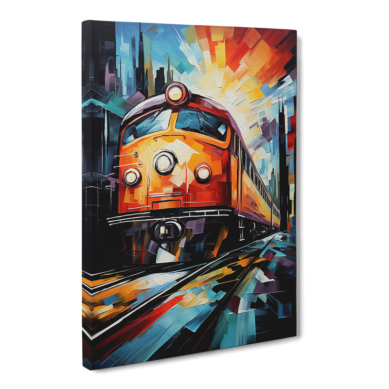 Train Expressionism - Wrapped Canvas, 60cm H x 40cm W x 3cm D