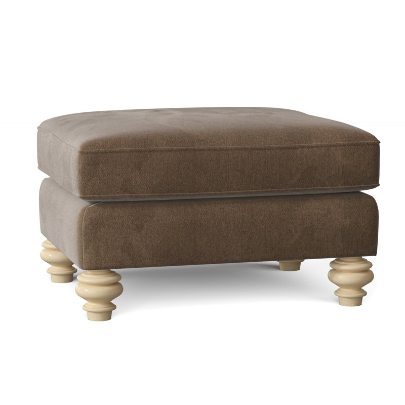 Repose-pieds Aleina, Velours performance brun tweed 8, Pécan