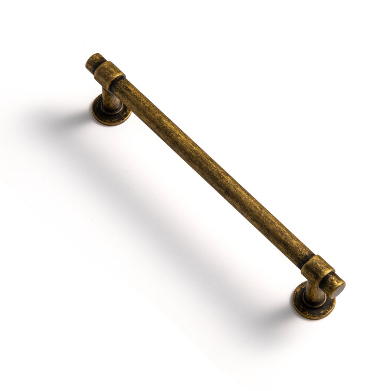 Emballage groupé de poignées barres centrales, Laiton antique, 5"