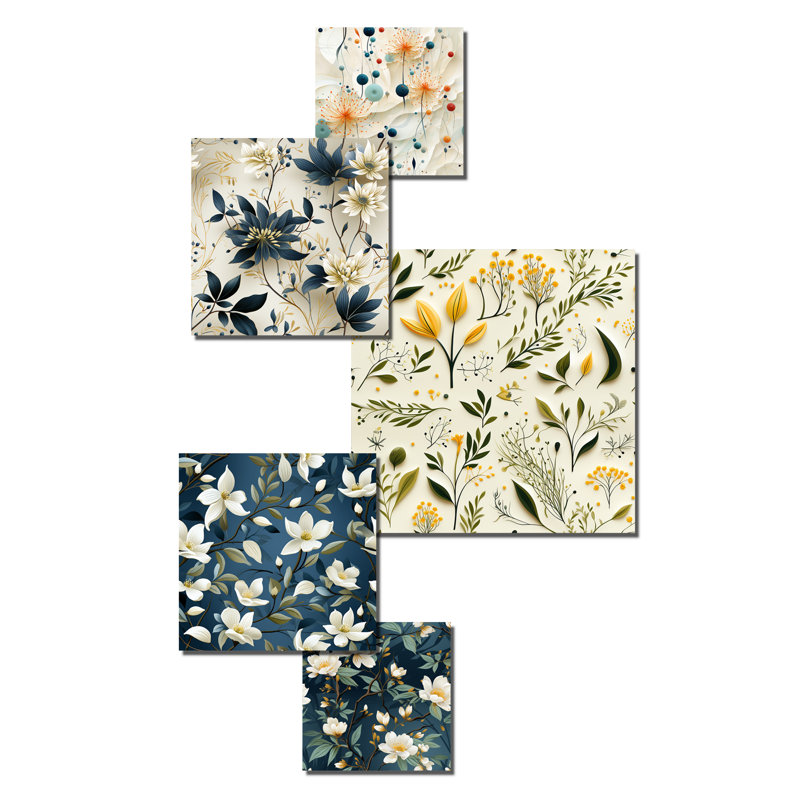 Nash - ensemble d'art mural floral de 5