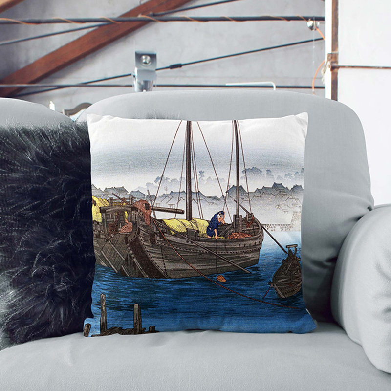 Square Cushion, 55cm H x 55cm W x 20cm D, Black
