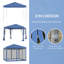 Tente à auvent escamotable avec filet Outsunny-125123088-125123090