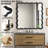 Wavy Wood Framed Square Wall Mirror-160168961