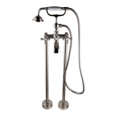 Tahoe 2 Handle Floor Clawfoot Tub Faucet with Diverter