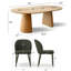 Ensemble de table de salle à manger extensible moderne de 47 à 83 po avec chaises rembourrées pour 4 à 8 personnes-2000321809-2000321812