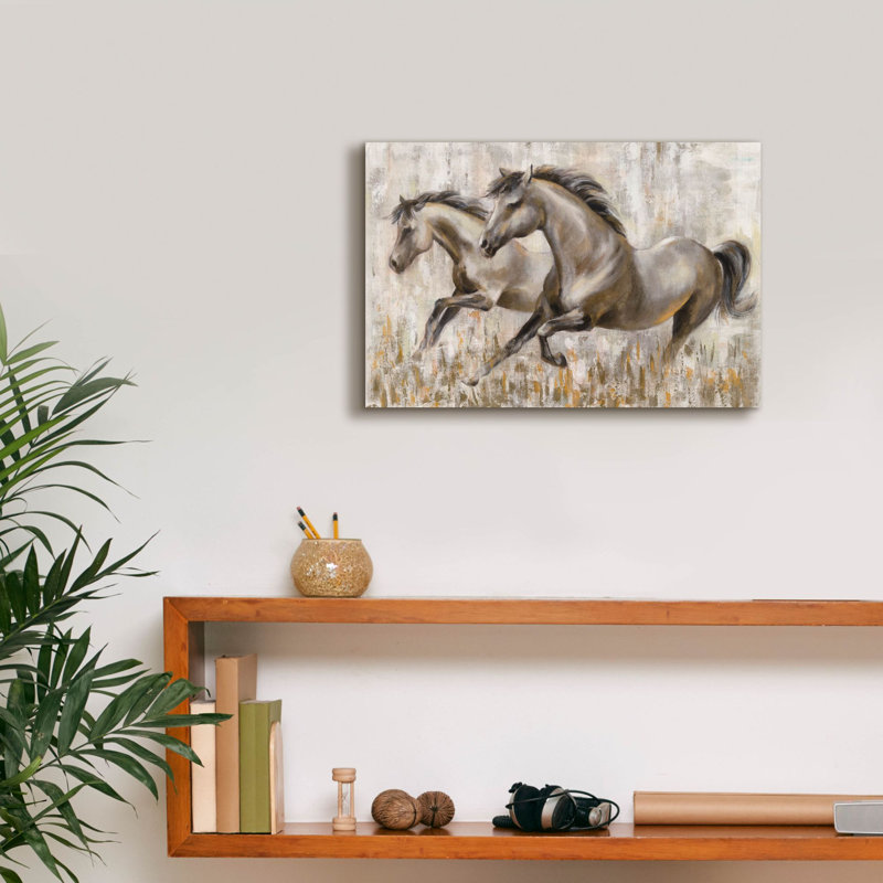 «Epic Graffiti» «Horses» par Silvia Vassileva, art mural sur toile, 18 po x 12 po, H 12 po x l 18 po
